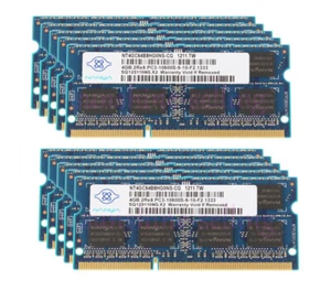 Nanya 40GB 10X 4GB 2RX8 PC3-10600S RAM DDR3 1333Mhz Non-Ecc SODIMM Laptop Memory - Picture 1 of 6