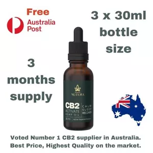 CB2 Oil | Natural Wellness Oil For Calm Sleep Recovery | 3 x 30ml bottles - Picture 1 of 7