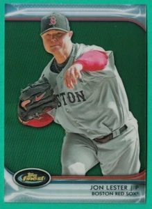 2012 Topps Finest Green Refractor #44 Jon Lester #/199 - Picture 1 of 2