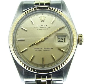 Rolex Datejust Mens 2Tone Gold / Stainless Steel Jubilee Champagne Dial 1601 - Picture 1 of 6