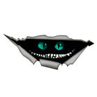 For 3D Cheshire Cat Sticker Torn Metal Decal Wild Animal Funny Car Sticker._Z0