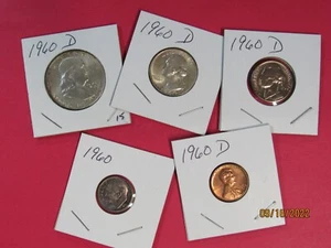 1960 US MINT SET "PLATA" (15) - Imagen 1 de 2