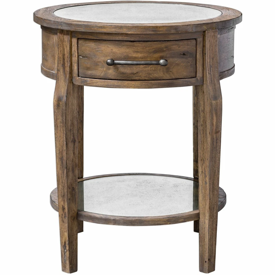 Uttermost 25418 Table Raelynn Weathered Pecan With a Gray Wash