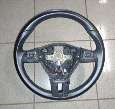 LagerOb.M)) VW Tiguan Bj.2014 Lenkrad Lederlenkrad 61978160G Multifunktion - Bild 1 von 4