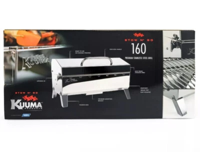 Kuuma Stow N Go 160 Barbecue Gas Grill 58133 Stainless Steel, Marine Boat RV - Image 1 of 3