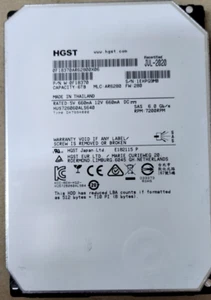 HUS726060ALS640 / 0F18370 HGST Ultrastar HE6 3.5" 6TB 7200RPM Hard Drive Disk+ - Zdjęcie 1 z 2