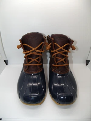 Sperry Top Sider Womens Size 6.5 Saltwater STS91175 Brown Leather Zip Duck Boots - Image 1 of 4