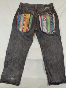Coogi Jeans Herren 36x34 Baggy bestickt Tasche Y2K Denim schwarz 100% Baumwolle - Bild 1 von 11