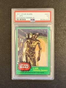 1977 Topps Star Wars Anthony Daniels Non Error Corrected C-3PO #207 PSA 5 EX - Picture 1 of 1
