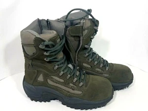 Reebok Rapid Response Combat Boots Safety Toe Men 4M Women’s 6M Sage Green RB899 - Picture 1 of 12
