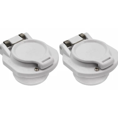 DEHAI5408 2X Vacuum Lock Safety Pool Wall Fitting For Hayward Vac Lock W400BWHP White