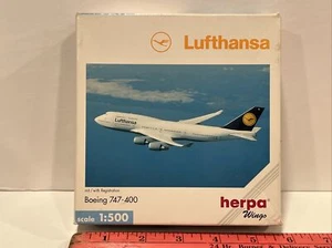 1:500 Herpa Lufthansa Airlines Standard German Airways Boeing 747 400 516105 - Picture 1 of 10