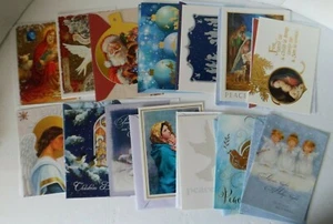 Weihnachtskarten, Grußkarten 14 Karten mit Umschlägen religiöses Thema - Bild 1 von 6