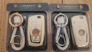 Lot Of 2 BMW KEY 1 2 3 5 7 M SPORT SER F10 F20 F30 COVER REMOTE Case Silvr-gold - Picture 1 of 10