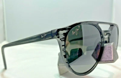 MAUI JIM AH DANG! ÓCULOS DE SOL REDONDO POLARIZADO NEUTRO LISTRA CINZA MJ 781-11MS 9,9 - Imagem 1 de 4