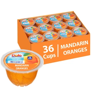 (36 Cups) Dole Fruit Bowls Mandarin Oranges in 100% Fruit Juice, 4 oz. NEW,USA. - Picture 1 of 7