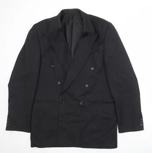 Chaqueta Traje Chaqueta de Poliéster Negro a Rayas Talla 40 Regular - Imagen 1 de 10