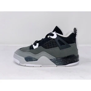 Air Jordan 4 'Fear' Black Sneakers, Size 7c BNIB FV4538-002 - Picture 1 of 8