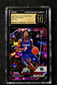2020 Prizm DP Pink Ice #54 Tyrese Maxey RC Rookie CGC 10 PRISTINE - Picture 1 of 2