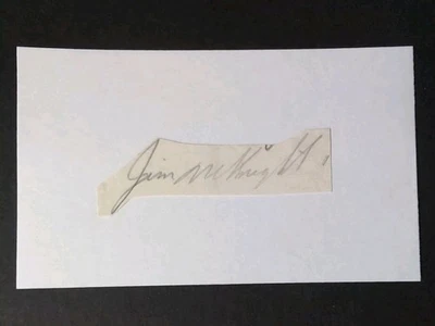 Jim McKnight Signed Autograph Cut Debut 1960 Chicago Cubs Tough Signature - Image 1 of 2