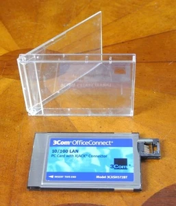 Carte PC 3COM OfficeConnect 10/100 LAN avec Xjack 3CXSH5272BT avec étui - Photo 1/1