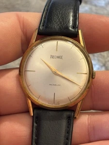 Vintage PRECIMAX Gents Mechanical Wristwatch 17 Jewel 34mm Swiss Made Thin - Picture 1 of 12