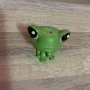🐸LPS Littlest Pet Shop Rana Cabeza Brillo Verde con Ojos Púrpura Mini Juguete - Imagen 1 de 6