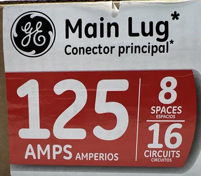 GE TLM812SCUDP 8 Space Load Center Main Lug Electrical Panel 120/240V 16 Circuit - Image 1 of 4