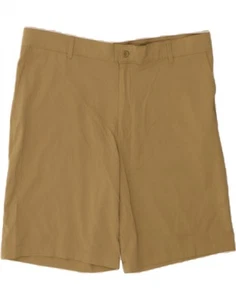 RUSSELL ATHLETIC Mens Chino Shorts W38 XL Brown Polyester CY65 - Picture 1 of 3