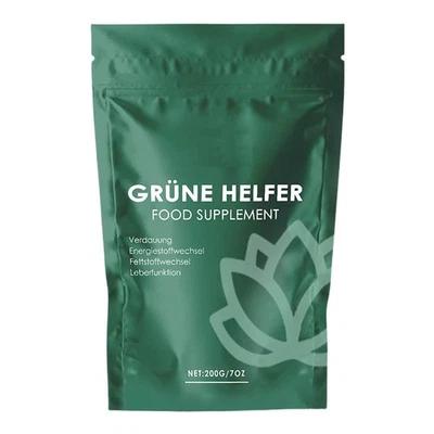 200g organisches veganes grünes Pulver Supergrüner mit Spirulina und Weizengras - Bild 1 von 4