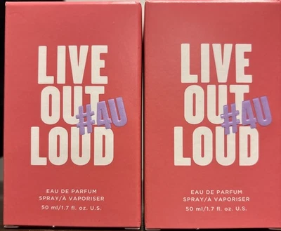 2 Avon Live Out Loud #4U Eau de Parfum 1.7 OZ Spray Mandarina Vainilla Melocotón NUEVO Foto 1 de 4