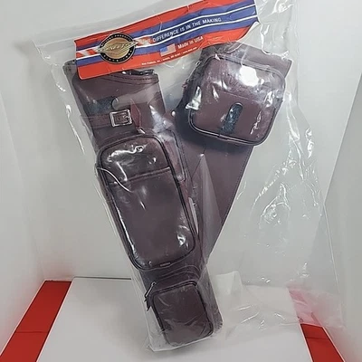 Neet USA 21" Leather Arrow Quiver 3 Pockets Archery New NT-2300 Burgundy  - Image 1 of 4