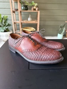 Allen Edmonds Shelton 8261 Sharkskin Chili Calf Leather Saddle Oxford Schuhe 13 - Bild 1 von 7