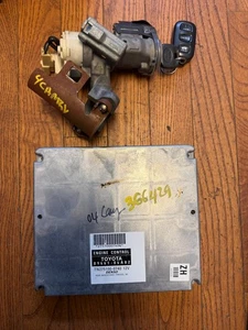 2004 TOYOTA CAMRY OEM Engine Computer Module 89661-06A02 Ignition Switch w/Key - Picture 1 of 10