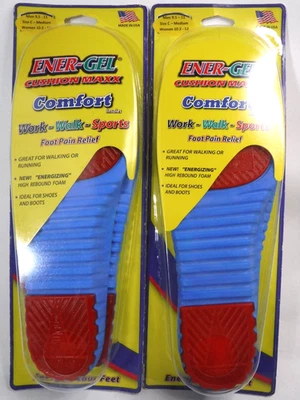 2 Plantillas Ener-Gel Cushion Maxx Comfort Talla C MEDIANAS Hombres 9.5-11 / Mujeres 10.5-12 Foto 1 de 4