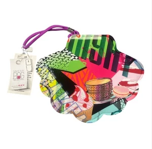 Save My Bag Neoprene Multicolored Concha Graffiti Full Zip Wallet Made In Italy - Picture 1 of 2