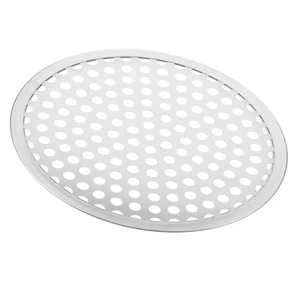 Bandeja redonda perforada para pizza de acero inoxidable para servir - Imagen 1 de 12