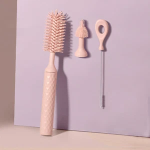 Baby Bottle Brush Set Electric Bottle Brush with Silicone Nipple Brushes Straw C - Picture 1 of 7
