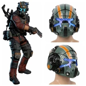 Xcoser Titanfall 2 Jack Cooper Casco LED Cosplay Maschera Resina Replica Halloween - Foto 1 di 12