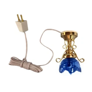 12V Blue Lily Ceiling Light for 12th Scale Dolls House - Picture 1 of 1