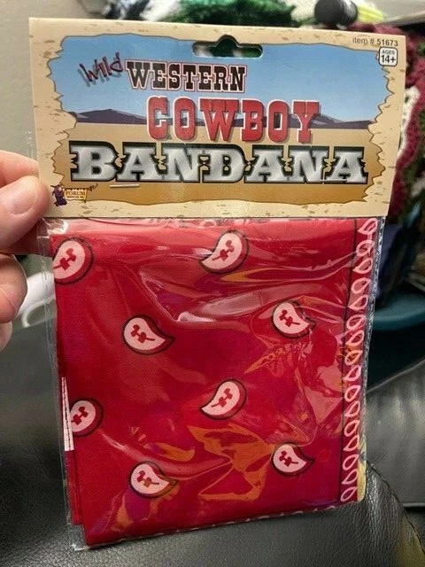 Bandana Vaquera Occidental (Rojo) Accesorio de Disfraz ¡¡Nuevo!!! Foto 1 de 1