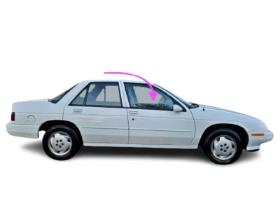 Se adapta a: Chevrolet Corsica 1990-1996 sedán y hatchback puerta delantera derecha ventana vidrio Foto 1 de 4