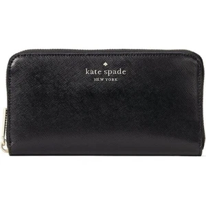 NUOVO portafoglio continentale Kate Spade Staci grande in pelle saffiano nero - Foto 1 di 2