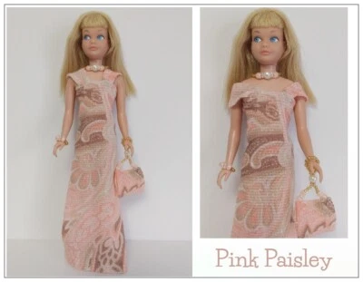 HM Clothes fits vintage Skipper Dolls GOWN, PURSE & JEWELRY Fashion NO DOLL d4e Foto 1 de 4