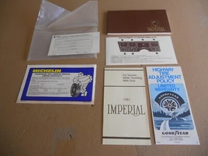 NOS Original 1981 Chrysler Imperial Operating Instructions Owners Manual Set - Picture 1 of 6