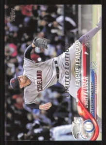 2018 Topps COREY KLUBER Limited Edition CLEVELAND INDIANS card 1,000 made #37 - Picture 1 of 2