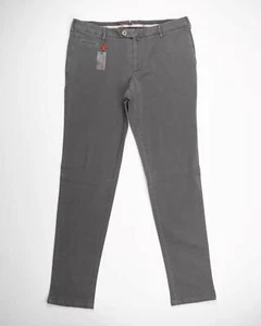 Isaia $700 NWT Gray Flat Front Stretch Cotton Trousers Pants (56 IT) 40 US - Picture 1 of 8