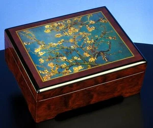 Van Gogh Blossoming Almond Musical Jewelry Box The San Francisco Music Box - Picture 1 of 1