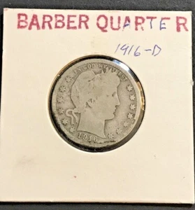 Cuarto de barbero de Estados Unidos, 1916 D - Imagen 1 de 2