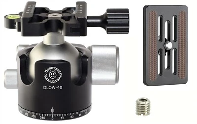 Cabeza de bola de bajo perfil Desmond DLOW-40 40 mm compatible con Arca / RRS con abrazadera DAC-X1 Foto 1 de 3